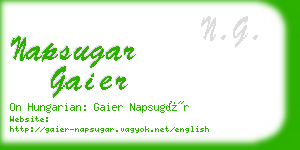 napsugar gaier business card
